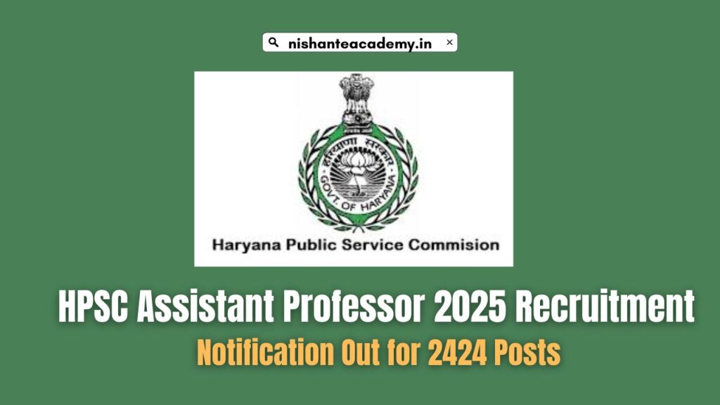 HPSC Assistant Professor 2025 Recruitment