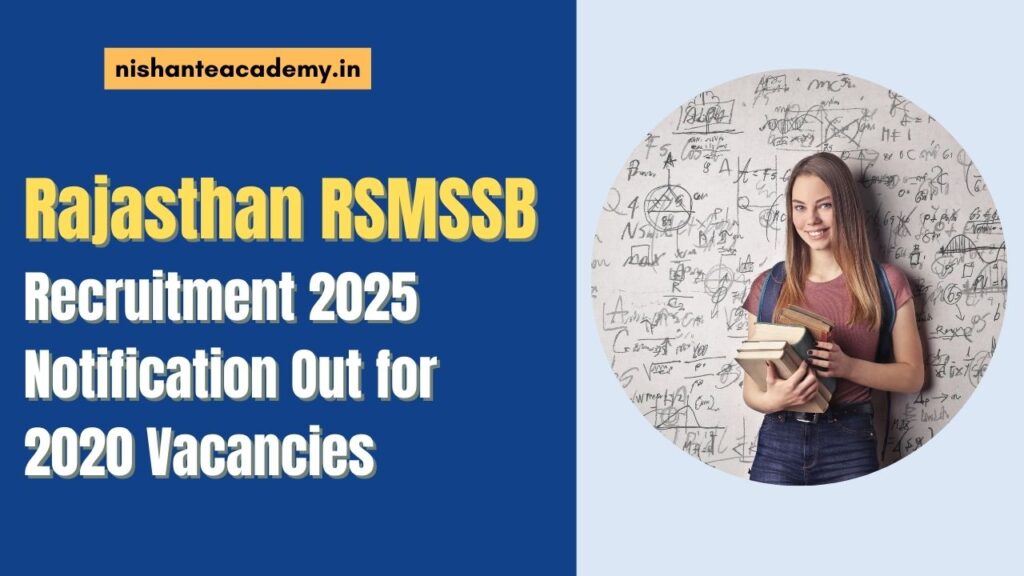 Rajasthan RSMSSB Recruitment 2025